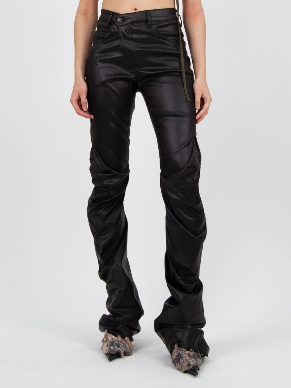 Ottolinger faux leather draped pants